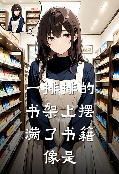 一排排的书架上摆满了书籍,像是